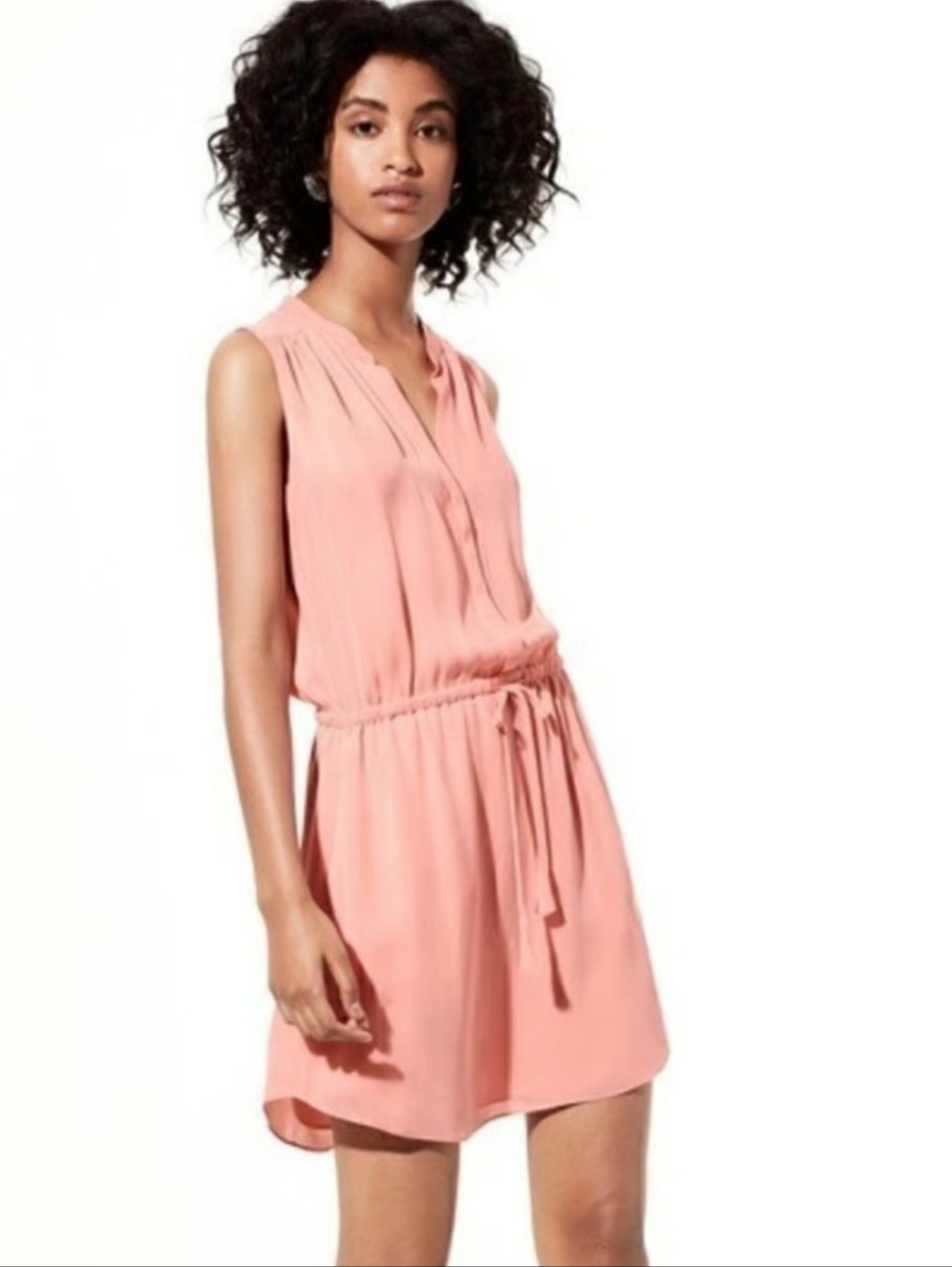 Babaton "Benedict"  silk drawstring waist dress Sz M